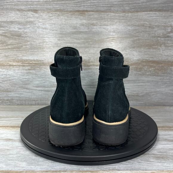 Clarks Women's Sharon Black Suede Zip Up Ankle Boots Size 7 - Picture 4 of 10